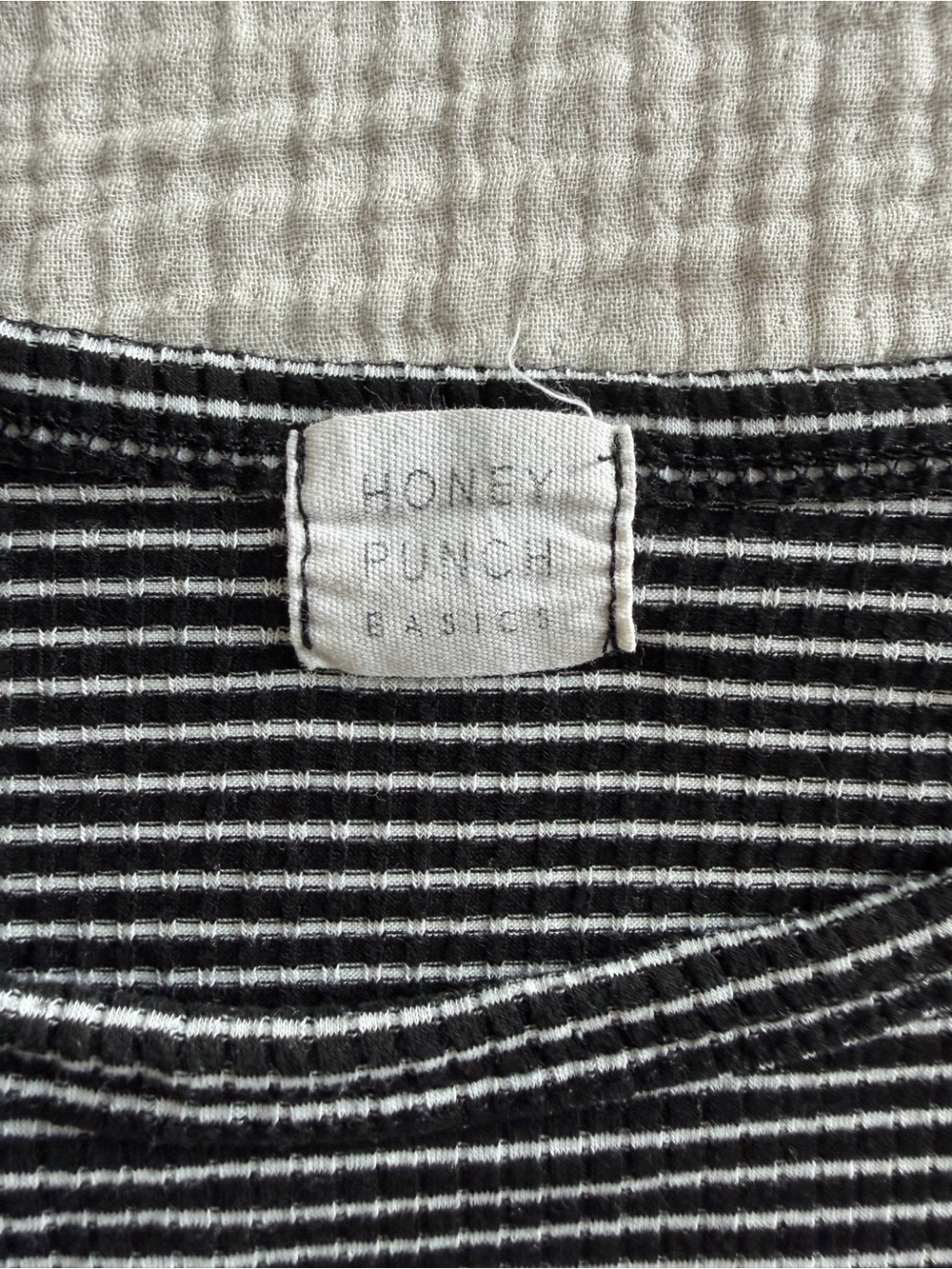 Honey Punch Black and White Striped Tee